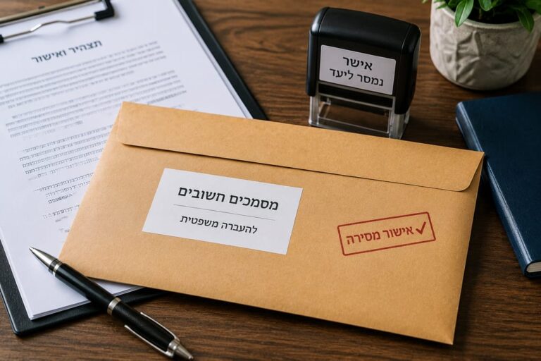 שליח מוסר מסמכים רשמיים עבור הגשת בקשה לגוף ציבורי